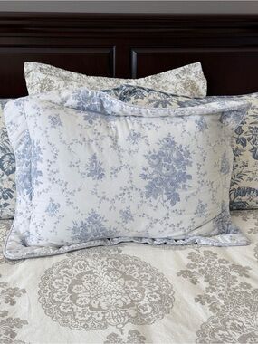 Laura Ashley Toile Floral Pillow Sham